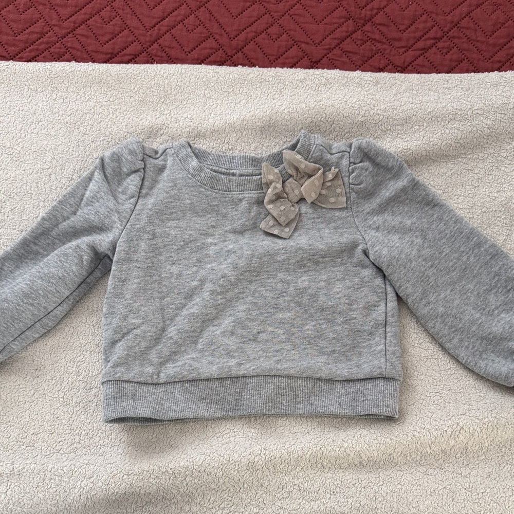 Janie and Jack toddler sweatshirt Shirt with Bow Detail